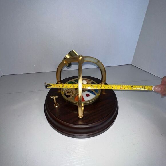 VTG GATCO Wind Up Wood Brass Moving Kaleidoscope Wheel & Music Stand Working - Picture 4 of 7